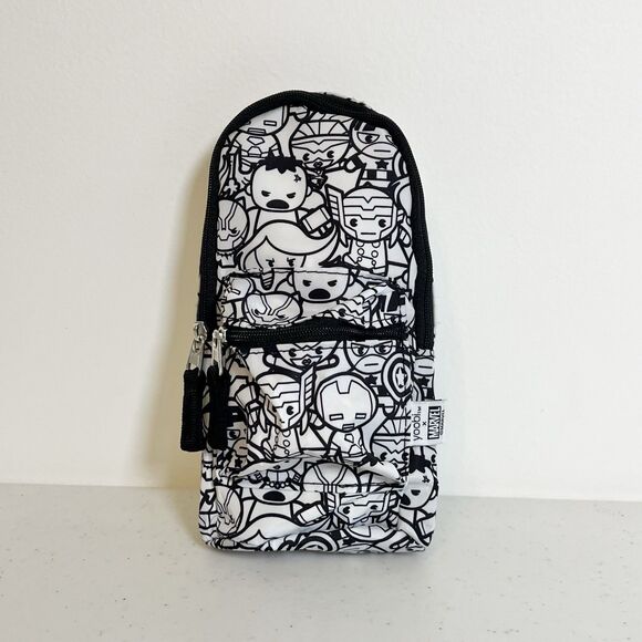Yoobi Other - Yoobi x Marvel Superheroes Backpack Style Pencil Case Avengers Black White NWT